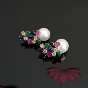 Reserved For Raadhi and Sanjana American diamond flower studs with victorian finish