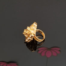 Load image into Gallery viewer, Kundan Adjustable Ganesha Ring