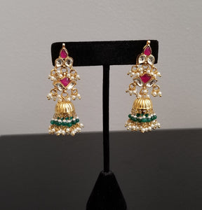 Reserved For Sanjana And Sushma M Kundan Jhumkas With Pearl Drops