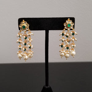 Reserved For Sanjana Kundan Pearl Tassel Earrings