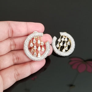 Reserved For Seeta R and Chandana K AD Studs With Gold Finish