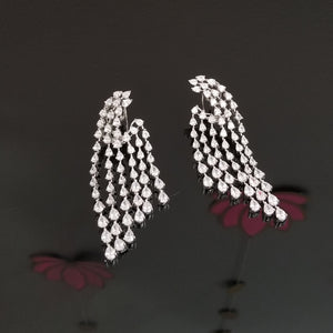 American Diamond Tassel Earrings