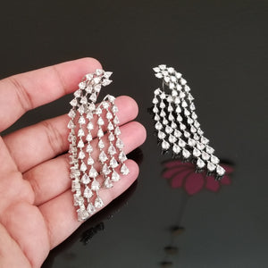 American Diamond Tassel Earrings