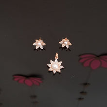 Load image into Gallery viewer, Reserved For Amulya Kishore Cz Delicate Pendant Set With Rose Gold Plating