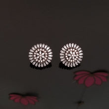 Load image into Gallery viewer, American Diamond Studs With Victorian Polish