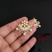 Load image into Gallery viewer, Reserved For Amala Manjunathan Kundans Studs With Pearl Drops