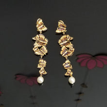 Load image into Gallery viewer, Indo Western Multi Polish Butterfly Earrings