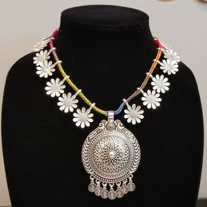 Reserved For Swathi Indo Western Classic Necklace With Oxidised Plating