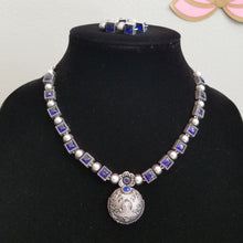 Load image into Gallery viewer, Reserved For Sowjanya German Silver Necklace Set