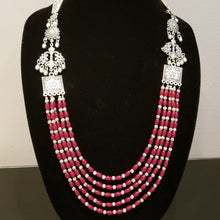 Load image into Gallery viewer, Reserved For Sowjanya Indo Western Classic German Silver Beads Necklace