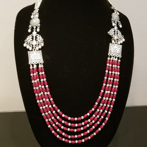 Reserved For Sowjanya Indo Western Classic German Silver Beads Necklace