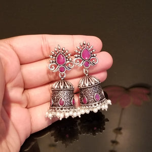 Reserved For Sowjanya Indo Western Jhumkis With Oxidised Plating