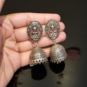 Reserved For Rindha Oxidised Lakshmi Earrings