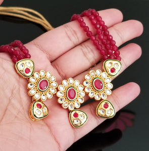 Reserved For Sindhu Tatineni Kundan Necklace Set With Beads