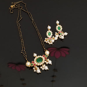 CZ Mangalsutra With Pearl Drops