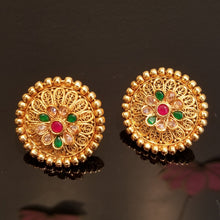 Load image into Gallery viewer, Reserved For Kanchana Big Studs With Gold Finish