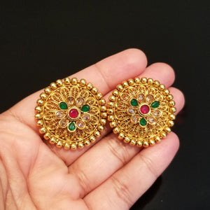 Reserved For Kanchana Big Studs With Gold Finish