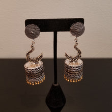 Load image into Gallery viewer, Reserved For Shilpa V Indo Western Peacock Earring With 2 Tone Plating