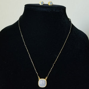 Cz Delicate Mangalsutra With Gold Plating