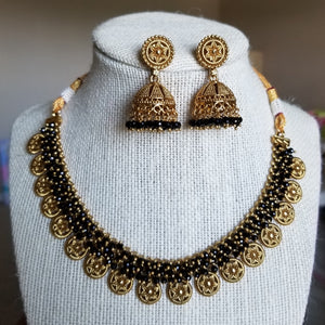 Reserved For Shravani Antique Delicate Necklace With Gold Plating