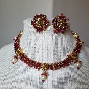 Reserved For Anusha Ramana Antique Choker Necklace With Gold Plating
