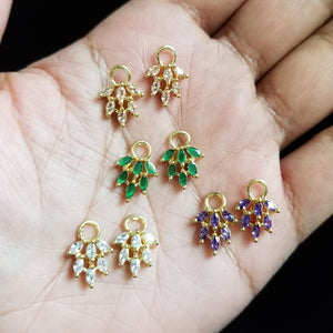 Reserved For Seeta R, Raadhi, Divya Y,Sushma M and Jyothsna Cz Changeable Stone Earring With Gold Plating