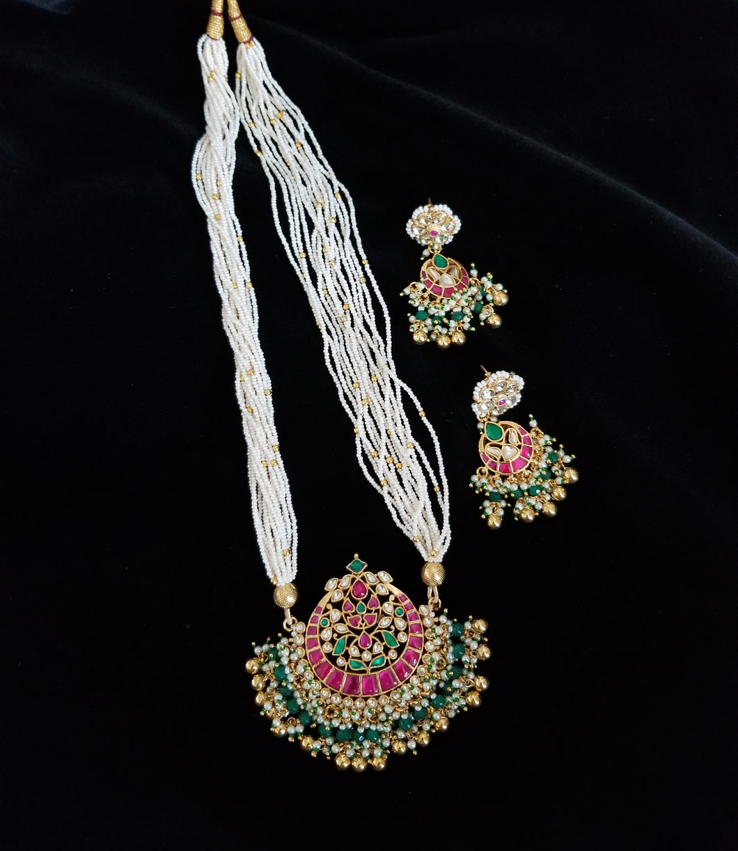 Reserved For Dhami, Lakshmi Polisetty and Sahithi Achuta Pachi Kundan Necklace Set With Gold Plating