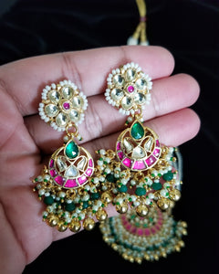 Reserved For Dhami, Lakshmi Polisetty and Sahithi Achuta Pachi Kundan Necklace Set With Gold Plating