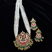 Load image into Gallery viewer, Reserved For Manasa Pachi Kundan Necklace Set With Gold Plating
