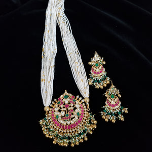 Reserved For Manasa Pachi Kundan Necklace Set With Gold Plating