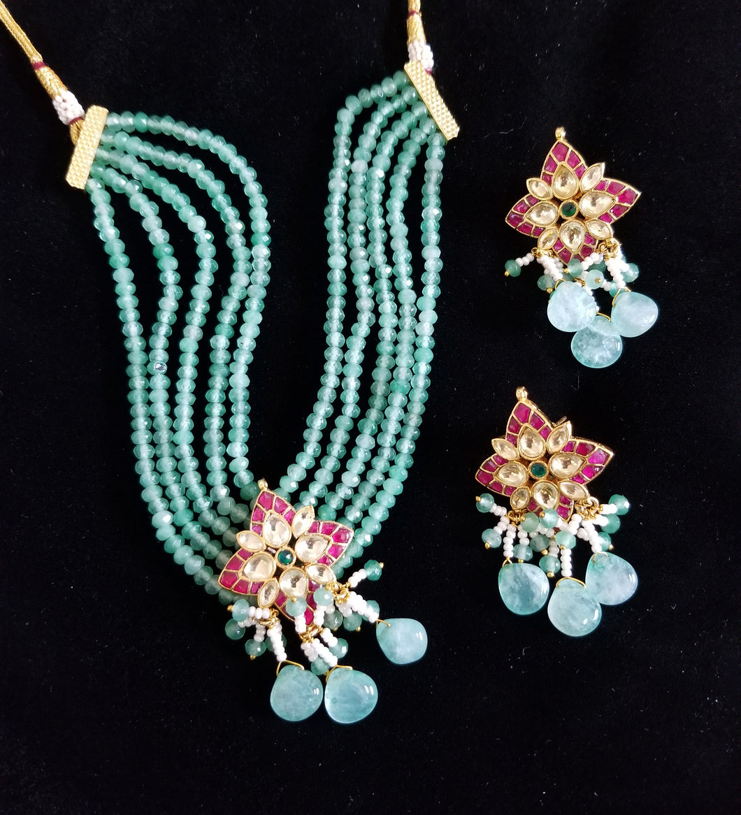 Supriya Pachi Kundan Beads Choker Set