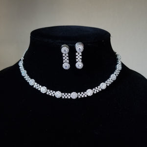 Reserved For Shravani Cz Classic Necklace With Rhodium Plating