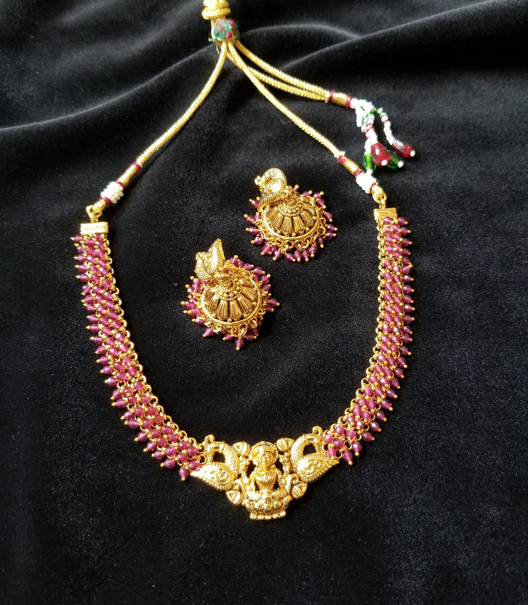 Antique Temple Necklace With Gold Plating