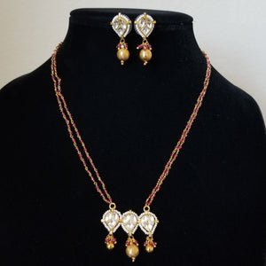 Seeta R Srija Pachi Kundan Chain Set HA