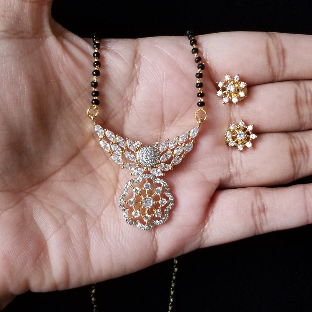Cz Classic Mangalsutra With 2 Tone Plating GL19