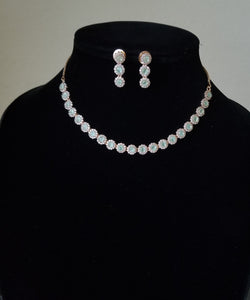 Sanjana A Cz Classic Necklace With Gold Plating GL45