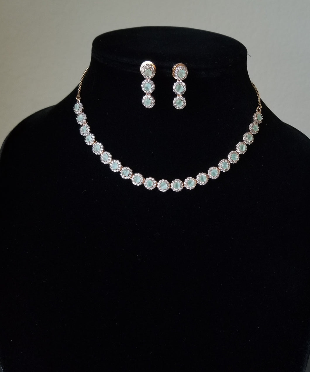 Sanjana A Cz Classic Necklace With Gold Plating GL45