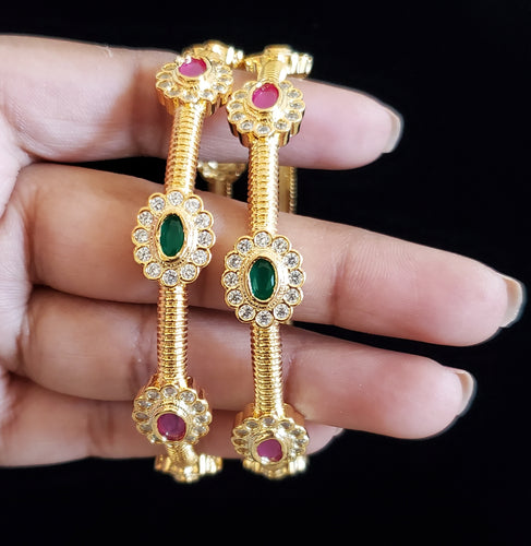 Cz Classic Bangles With Gold Plating HL8 2.6 size