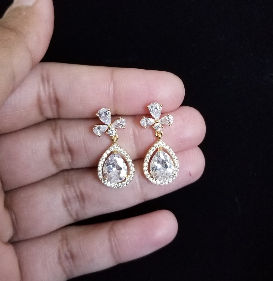 Love_muffin_doodle and Harsha A Cz Short Earring With Gold Plating GR7 White Box1