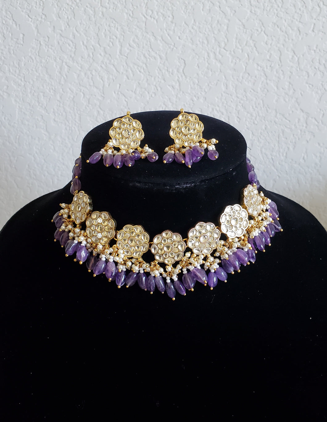 Pachi Kundan Beads Necklace Set GG84