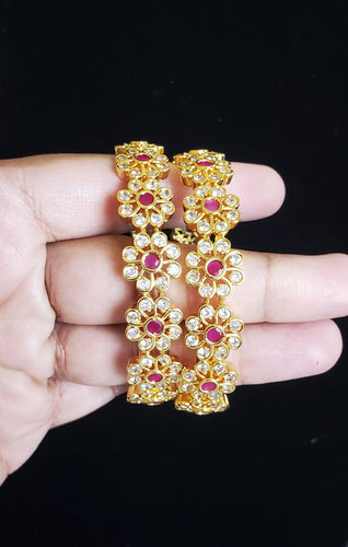 Cz Classic Bangles With Gold Plating RN40 2.4