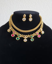 Load image into Gallery viewer, Antique Mala Pendant Set With Gold Plating NV2