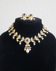 Pachi Kundan Necklace Set With Gold Plating B15