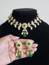 Load image into Gallery viewer, Pachi Kundan Necklace Set With Gold Plating B15