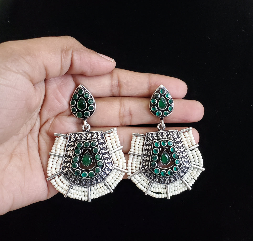 Chand Earring With Oxidised Plating SPB25