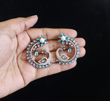 Load image into Gallery viewer, Cz Peacock Earring With Black Rose Plating