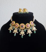 Load image into Gallery viewer, Keshi Pearls Pachi Kundan Gold Plated Set