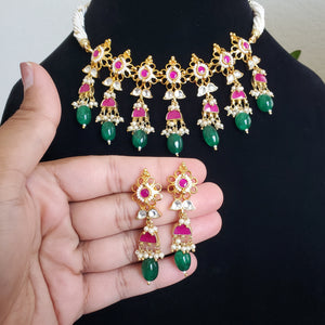 Pachi Kundan Pearl Necklace With Gold Plating