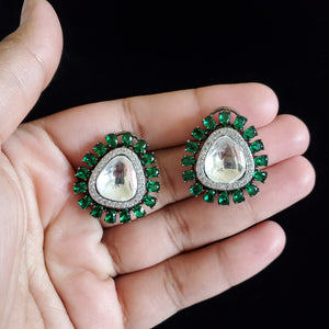 Kundan Studs With Black Plating Box2