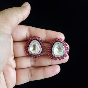 Kundan Studs With Black Plating Box2